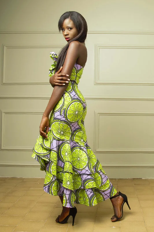 African Print Lala Skirt denim skirt classic