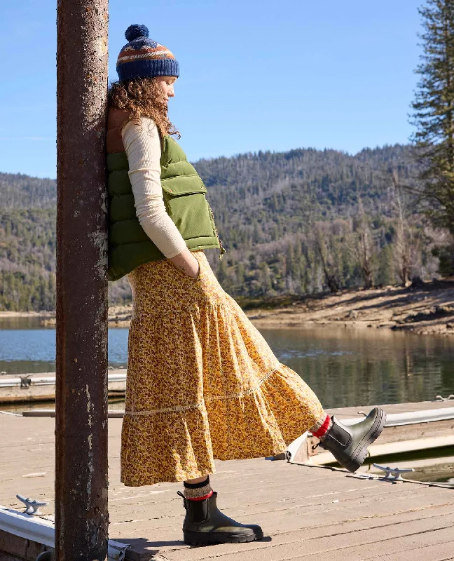 Marigold Tiered Midi Skirt cotton skirt soft