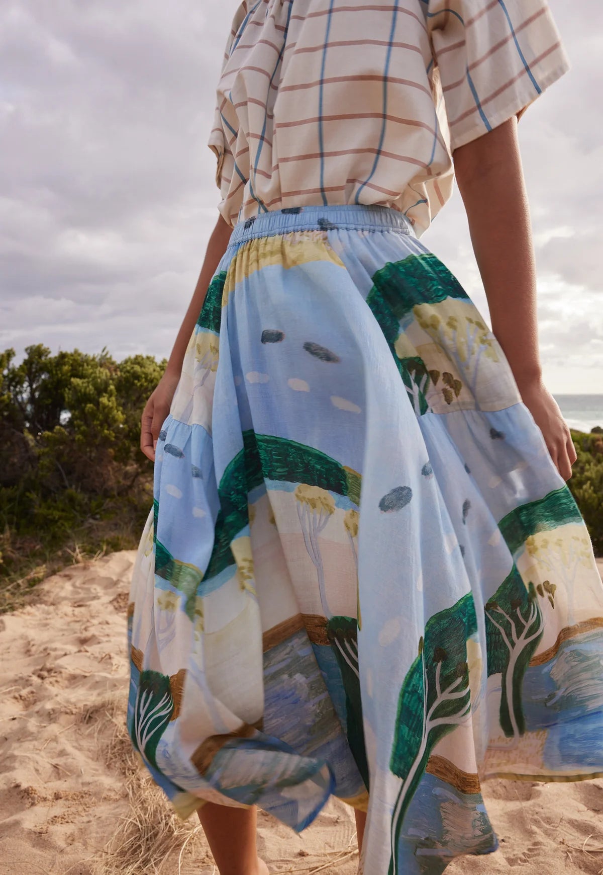 Nancybird Eula Skirt in Glenrock leather skirt sleek