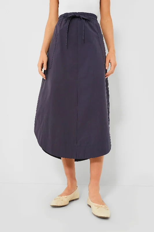 Navy Marla Skirt ribbed skirt waist