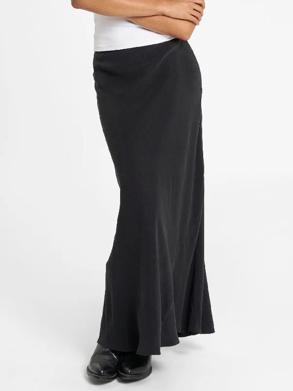 Nerissa Slip Skirt - Antique Black lace skirt intricate