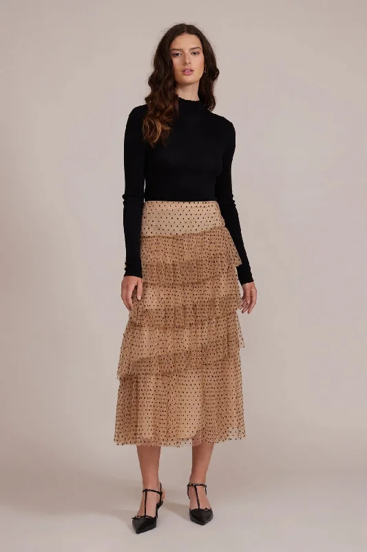 Penny Tiered Skirt wool skirt warm