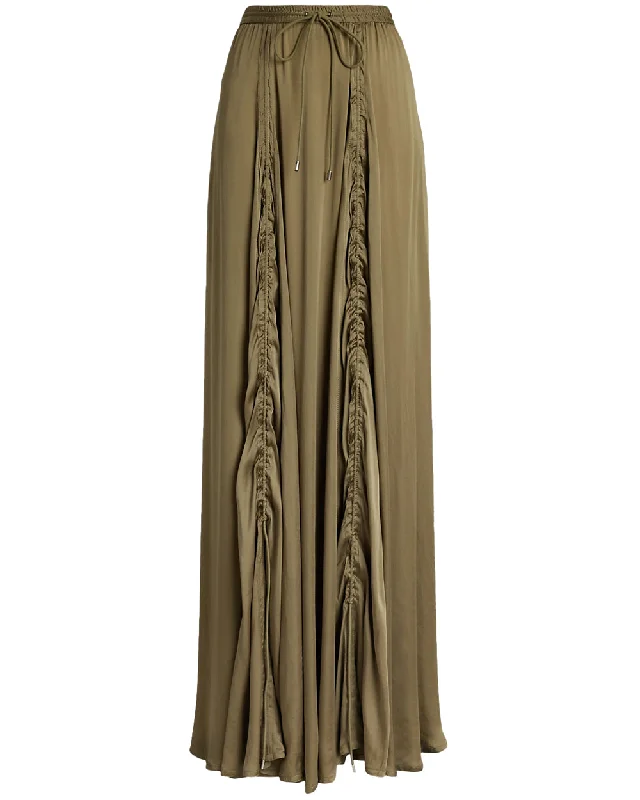 Dusty Sage Charmeuse Willem Maxi Skirt modal blend skirt