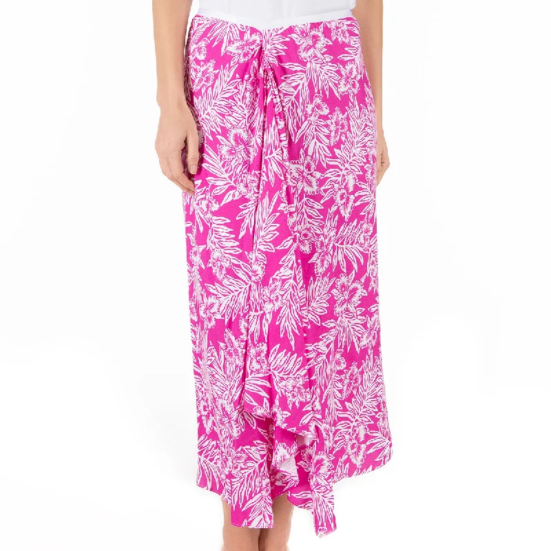 Ruched Midi Skirt in Hawaiian Pink cashmere skirt fine