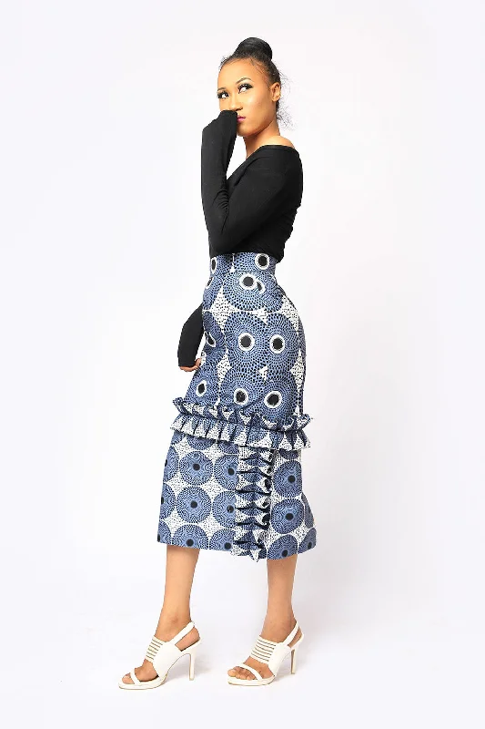 African Print Rul Skirt cashmere skirt fine