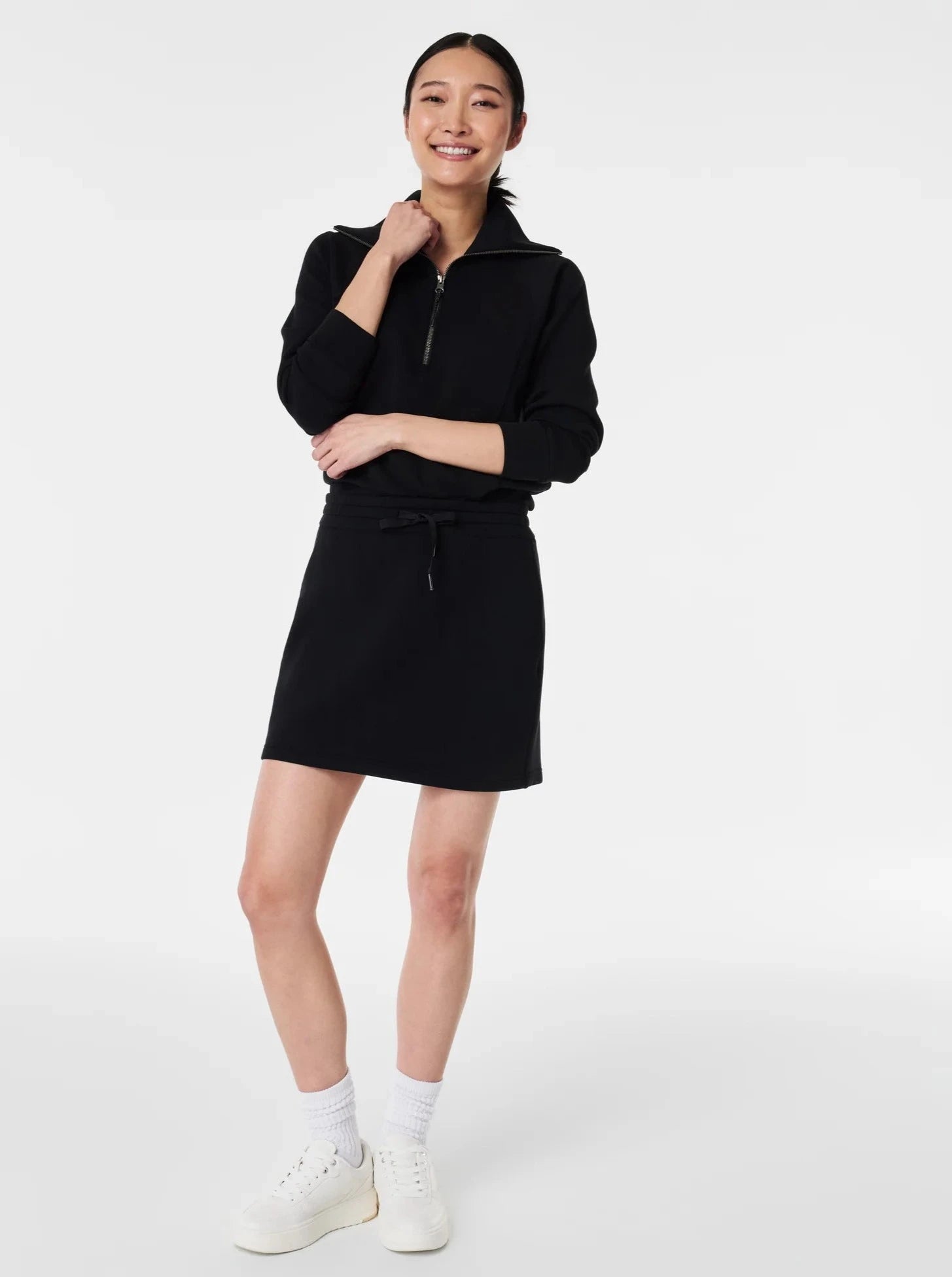Spanx AirEssentials Mini Skort - Very Black boho skirt vibe