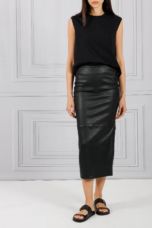 SPRWMN | Black Tube Skirt relaxed fit skirt
