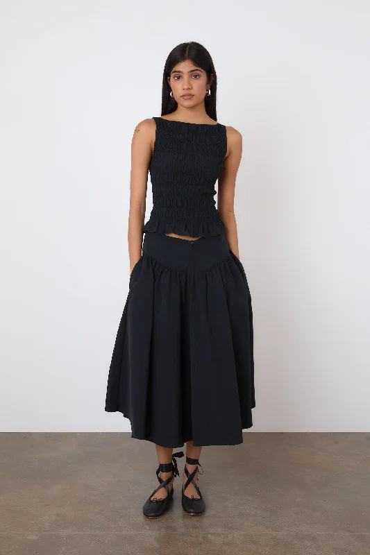 The Deba Midi Skirt, Onyx tulle skirt dreamy