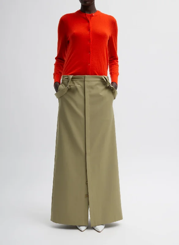 Tropical Wool Convertible Overall Skirt silk skirt elegant