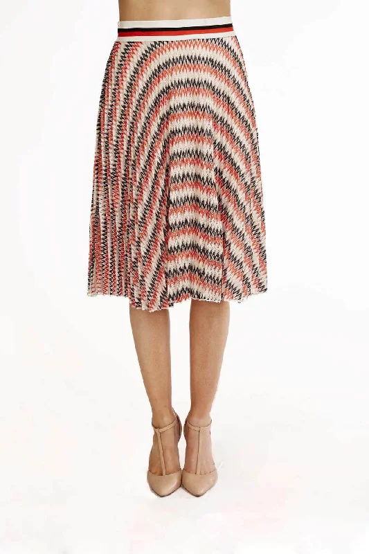 Valeria Skirt in Heartthrob Stripe wool skirt warm