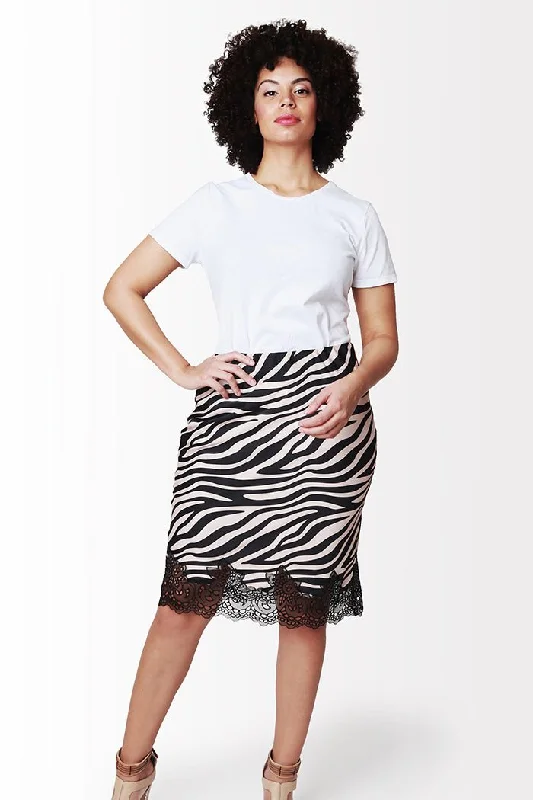Zeon Skirt // Zebra velvet skirt luxurious